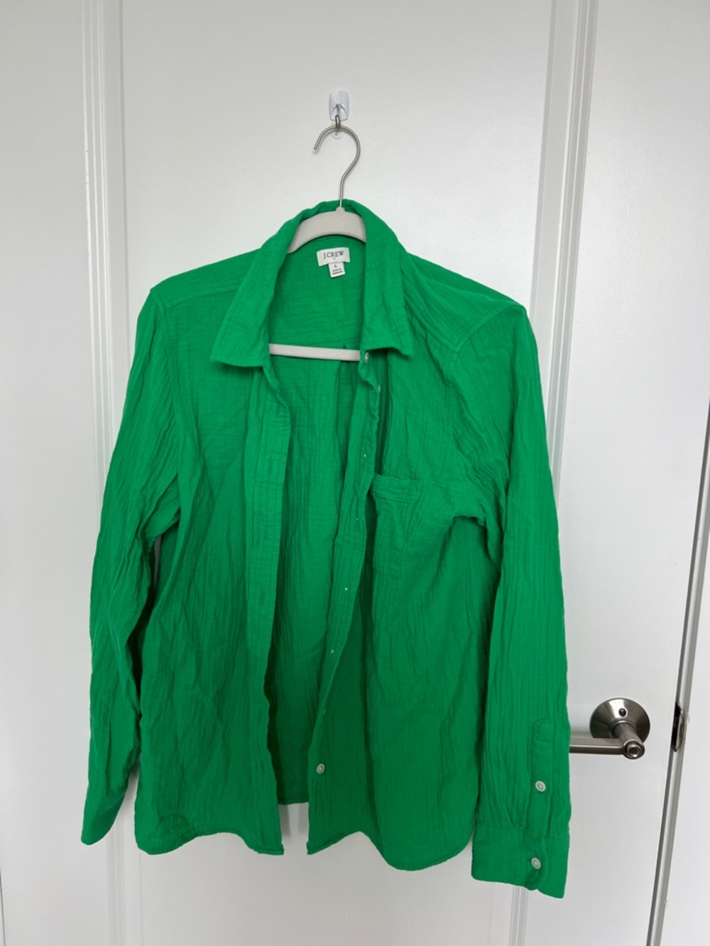 J. Crew Green Button-Down